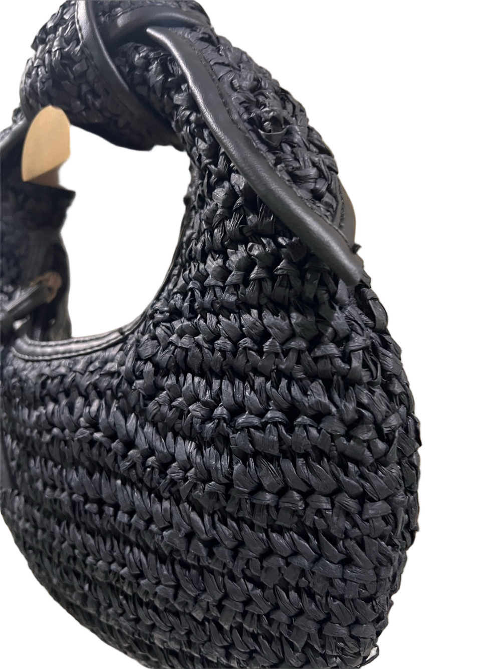 Black Woven Mini Bag for Summer! EUC - Picture 3 of 8